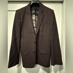 Juicy Couture Men's Dark Brown Plaid Blazer